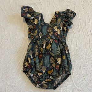 Kate Quinn Forest Floral & Mushrooms Baby Romper